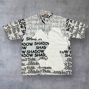 Diss Shadow Boy Vintage Y2K‎ Short-Sleeve Button-Down Shirt Streetwear Hip-Hop M